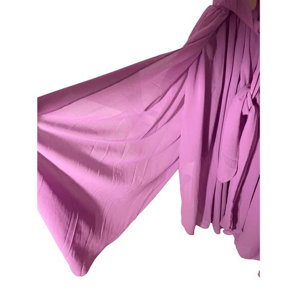 NWT Entro High Low Pink Purple Split Chiffon Spaghetti Strapped Romper - Picture 4 of 8